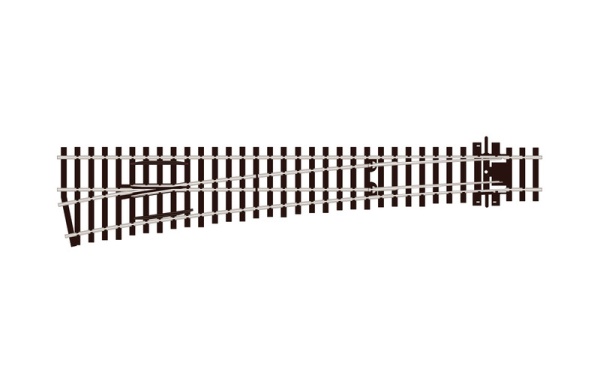 Peco SL-E189 OO/HO Code 75 Left Hand Large point with Electrofrog